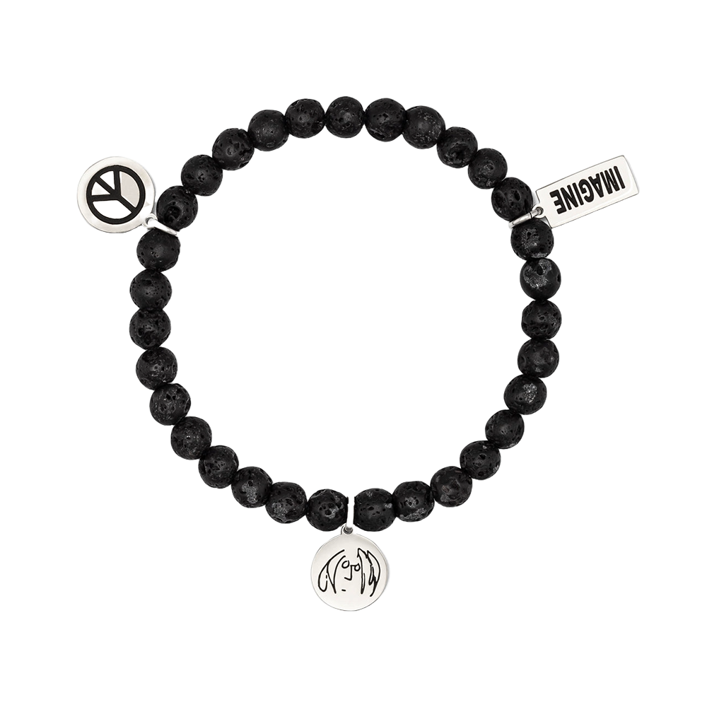 John Lennon Imagine Peace Unisex Beaded Bracelet 1