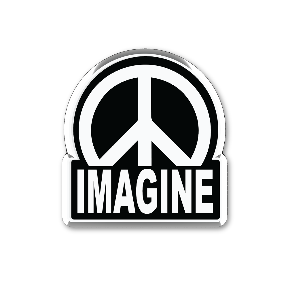 John Lennon Imagine Peace Car Badge 1