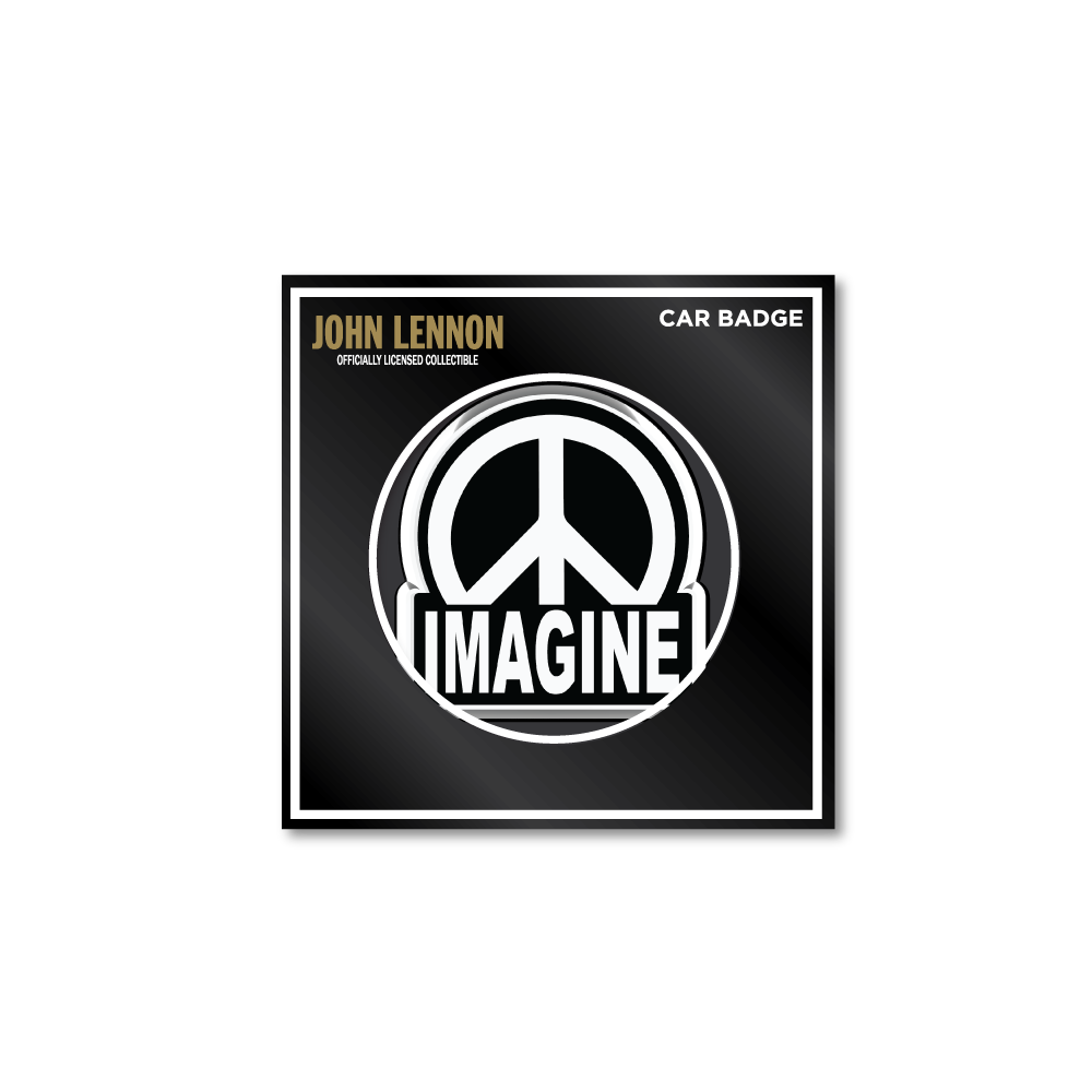 John Lennon Imagine Peace Car Badge 4