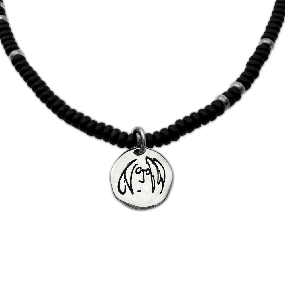 John Lennon Scribble Portrait Beaded Necklace 6