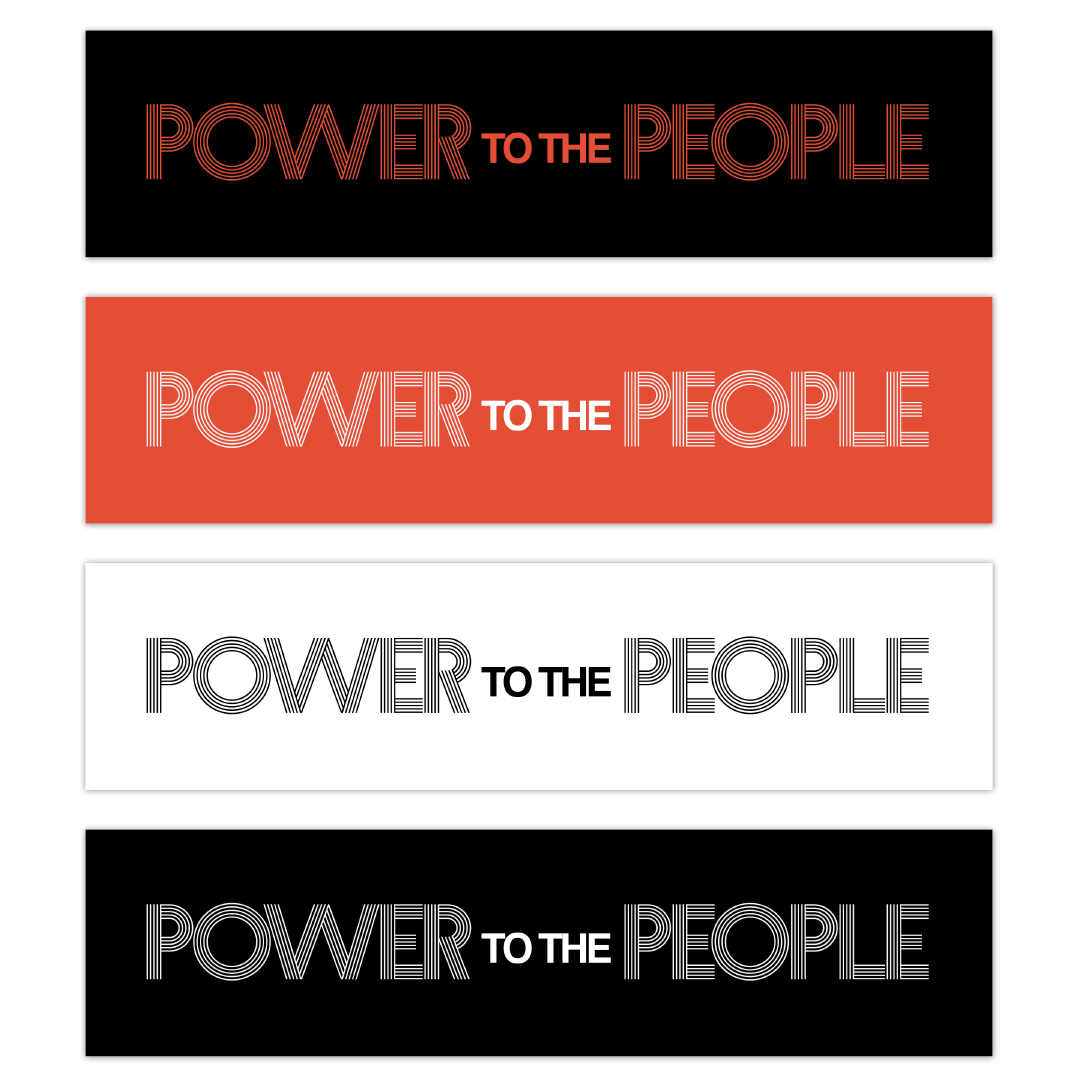 Power To The People Bumper Stickers (Pack of 4)