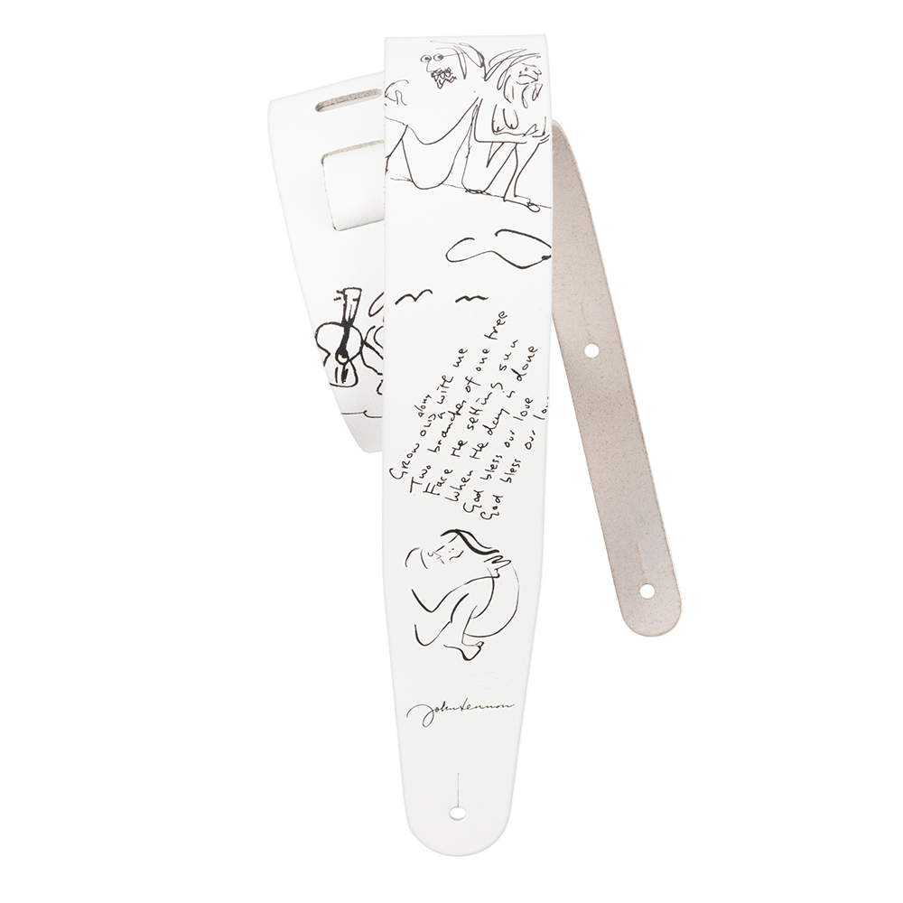 D'Addario Lennon Art Series Leather Strap, John & Yoko