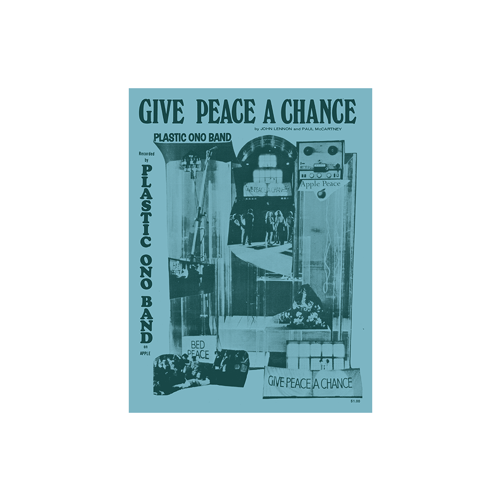 ジョンレノン GIVE PEACE A CHANCE 　80s vintage 80s John Lennon “Give Peace A Chance” T Shirt Men Size XL