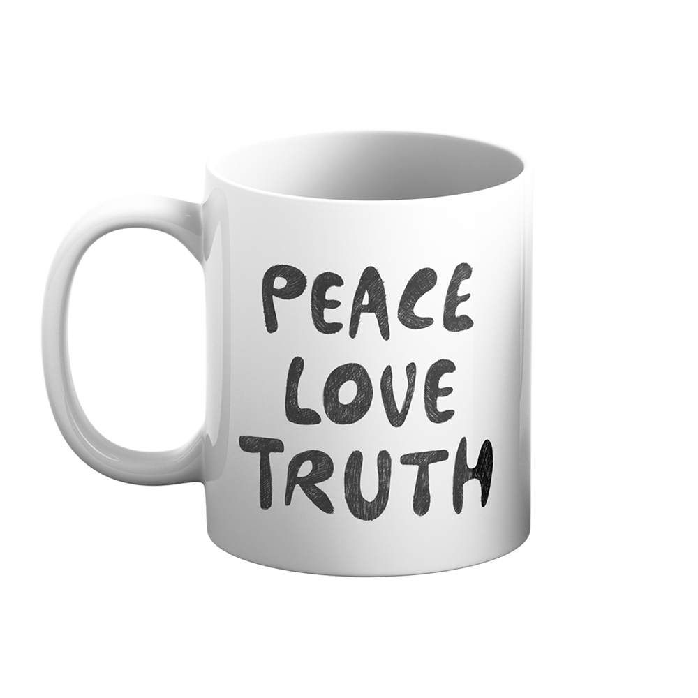 Peace Love Truth Mug Right