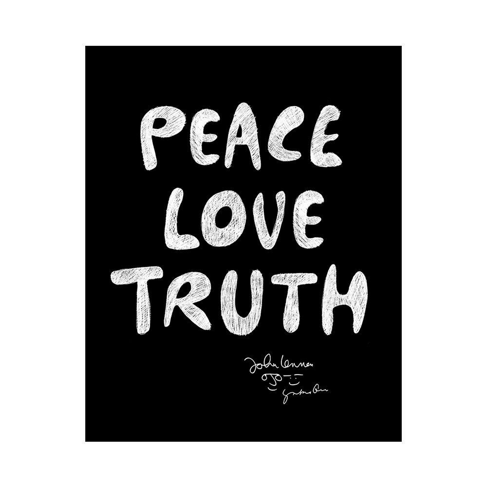 Peace Love Truth Poster Black